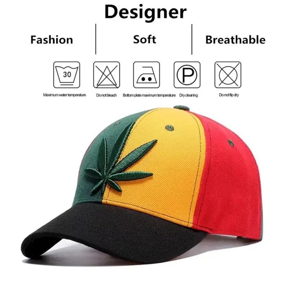 Rasta Baseball Hat - Picture 7 of 7